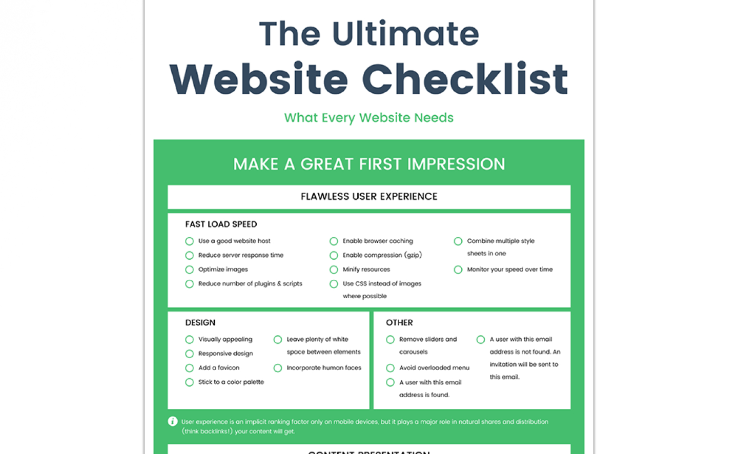 The Ultimate Website Checklist